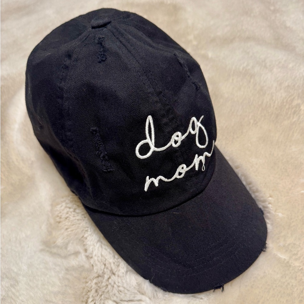 David and Young Black and White Dog Mom Cap